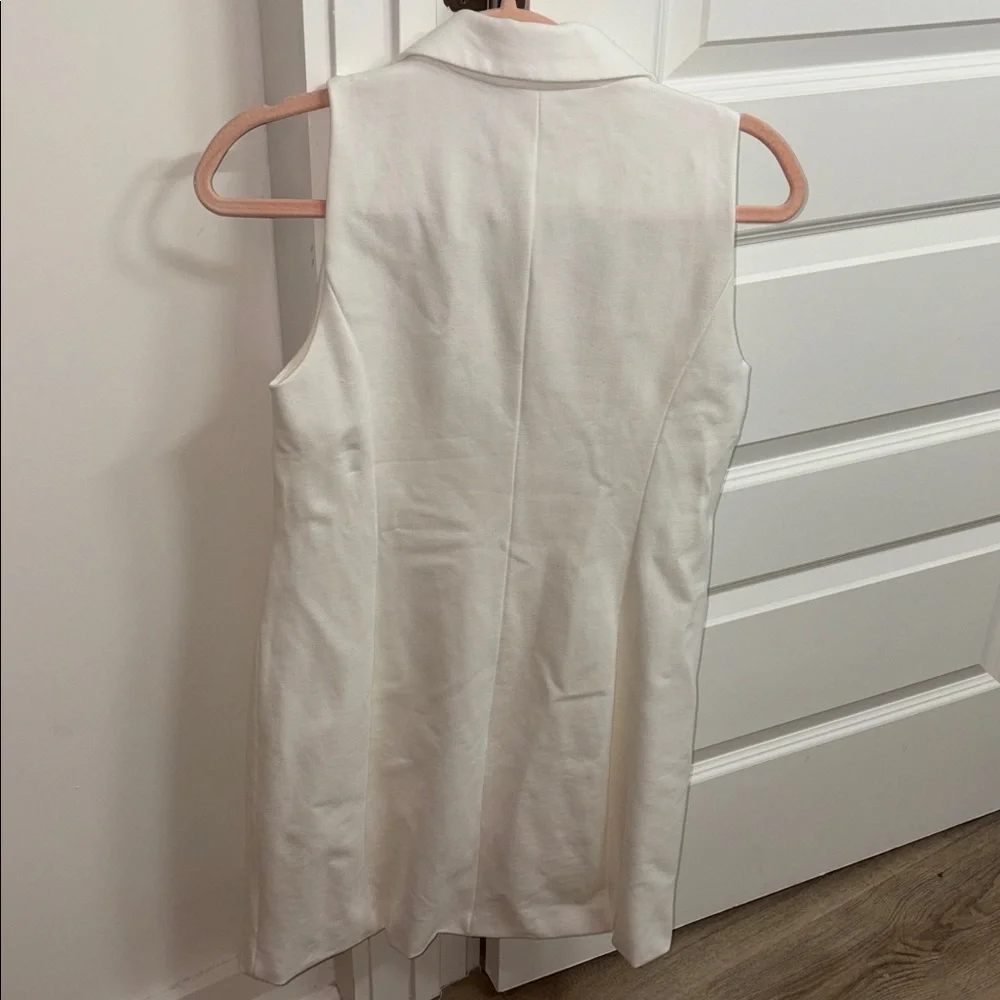 SPANX The Ponte Vest Dress in the color Powder white size small business casual - Picture 6 of 6